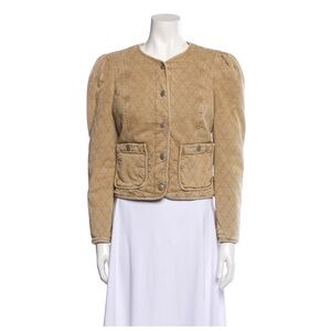 Veronica Beard quilted Tan jacket size large